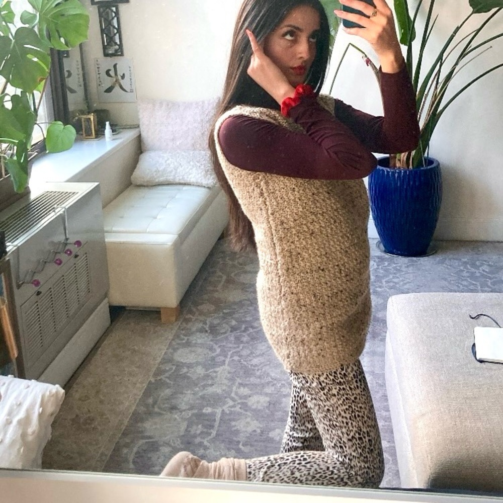 Gray Knit Sleeveless Top